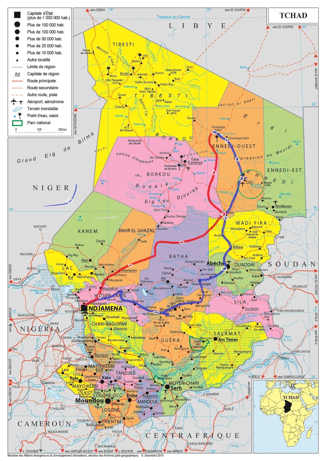 N'Djamena – Kalait – Ounianga – Fada – Abéché